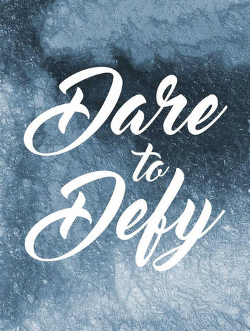 Dare To Defy Black Ornate Wood Framed Art Print with Double Matting by Prime, Marcus