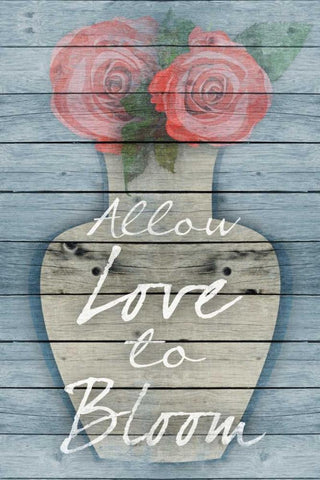 Blooming Love White Modern Wood Framed Art Print with Double Matting by Prime, Marcus
