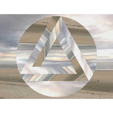 Triangular Morning Black Modern Wood Framed Art Print with Double Matting by Prime, Marcus