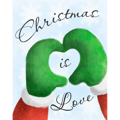 Christmas Is Love 2 Black Modern Wood Framed Art Print with Double Matting by Prime, Marcus
