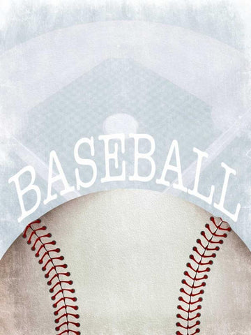 Baseball Love 2 White Modern Wood Framed Art Print with Double Matting by Prime, Marcus