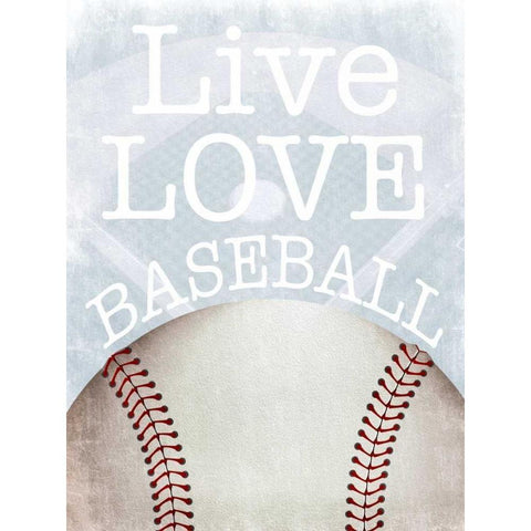 Baseball Love Gold Ornate Wood Framed Art Print with Double Matting by Prime, Marcus