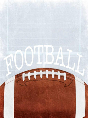 Football Love 2 White Modern Wood Framed Art Print with Double Matting by Prime, Marcus