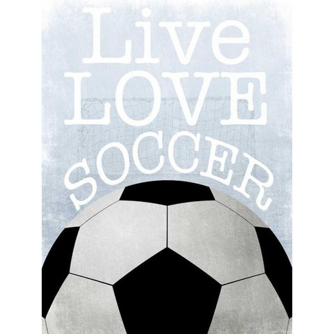 Soccer Love Gold Ornate Wood Framed Art Print with Double Matting by Prime, Marcus