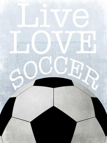 Soccer Love Black Ornate Wood Framed Art Print with Double Matting by Prime, Marcus