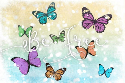 Butterfly Free Black Ornate Wood Framed Art Print with Double Matting by Prime, Marcus