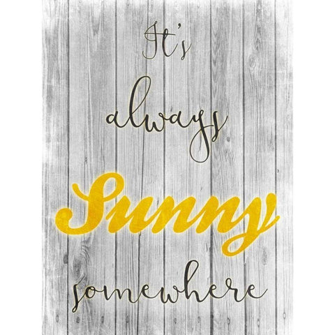 Always Sunny White Modern Wood Framed Art Print by Prime, Marcus