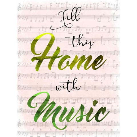 Musical Home White Modern Wood Framed Art Print by Prime, Marcus