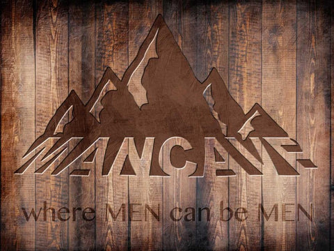 Mancave Men White Modern Wood Framed Art Print with Double Matting by Prime, Marcus