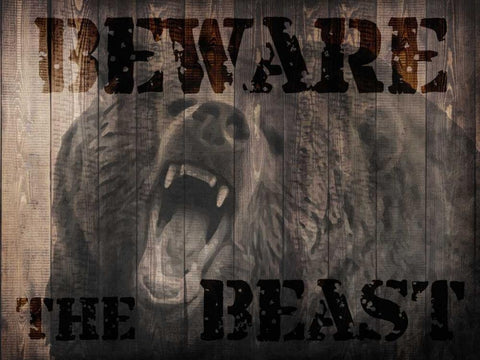 The Beast Black Ornate Wood Framed Art Print with Double Matting by Prime, Marcus