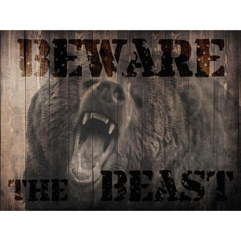 The Beast White Modern Wood Framed Art Print by Prime, Marcus