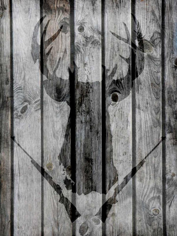 Buck Shot White Modern Wood Framed Art Print with Double Matting by Prime, Marcus
