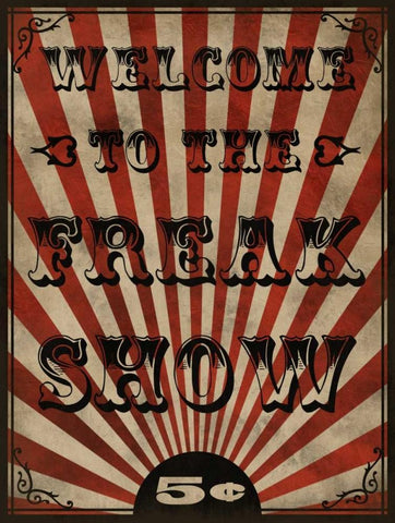 Freak Show Black Ornate Wood Framed Art Print with Double Matting by Prime, Marcus