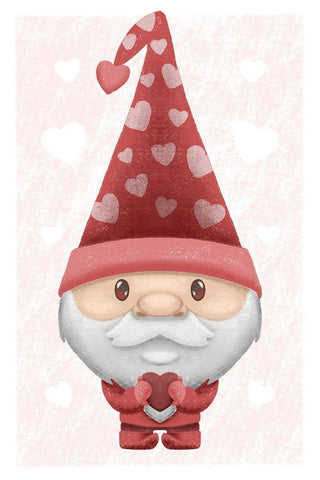 Loving Gnome White Modern Wood Framed Art Print with Double Matting by Prime, Marcus