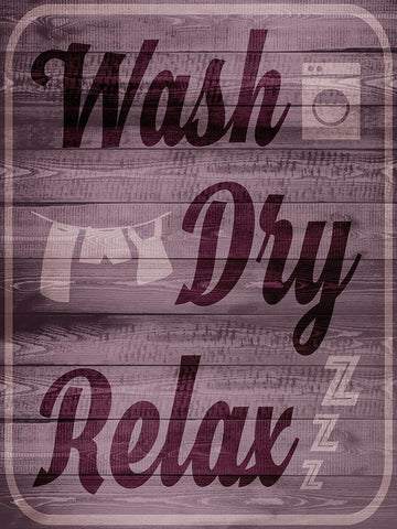 Wash Dry Relax Black Ornate Wood Framed Art Print with Double Matting by Prime, Marcus