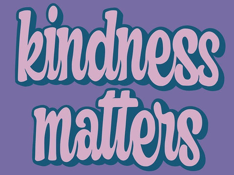 Kindness Matters White Modern Wood Framed Art Print with Double Matting by Prime, Marcus