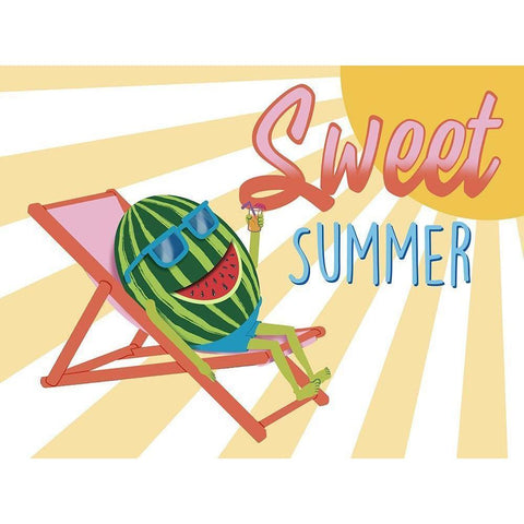 Sweet Summer Black Modern Wood Framed Art Print by Prime, Marcus