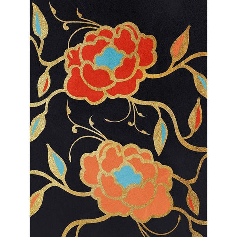 Eastern Blooms Gold Ornate Wood Framed Art Print with Double Matting by Prime, Marcus