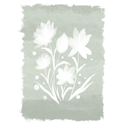 Watercolor Florals 1 White Modern Wood Framed Art Print by Prime, Marcus