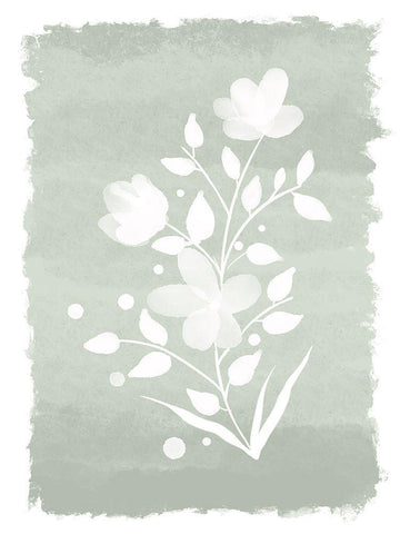 Watercolor Florals 2 White Modern Wood Framed Art Print with Double Matting by Prime, Marcus