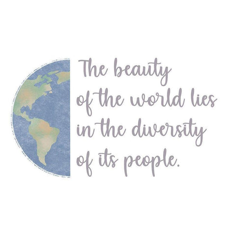 Diverse World Black Modern Wood Framed Art Print with Double Matting by Prime, Marcus