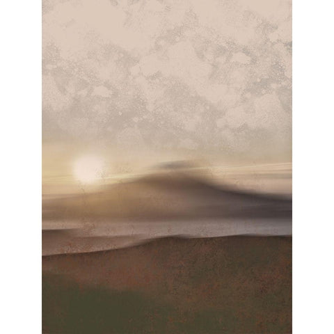 Sunrise Mountains Gold Ornate Wood Framed Art Print with Double Matting by Prime, Marcus