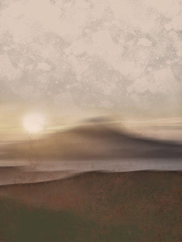 Sunrise Mountains Black Ornate Wood Framed Art Print with Double Matting by Prime, Marcus