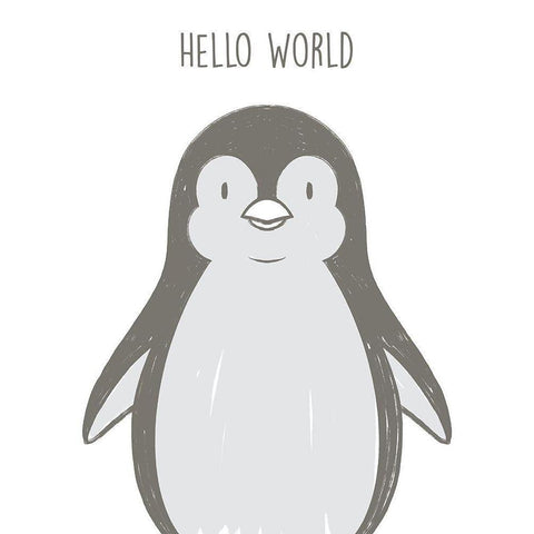 Hello World White Modern Wood Framed Art Print by Prime, Marcus