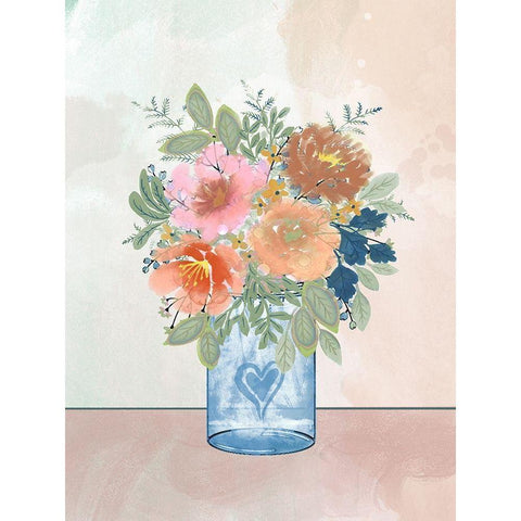 Loving Bouquet 2 Gold Ornate Wood Framed Art Print with Double Matting by Prime, Marcus