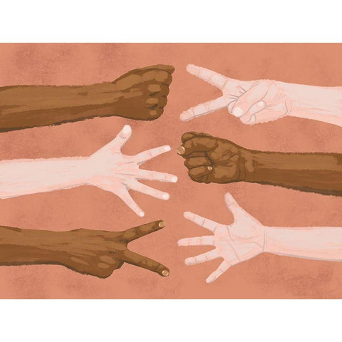 Equality Fun Gold Ornate Wood Framed Art Print with Double Matting by Prime, Marcus