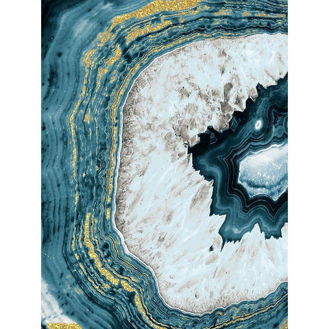 Azur Aurora Geod Gold Ornate Wood Framed Art Print with Double Matting by Prime, Marcus