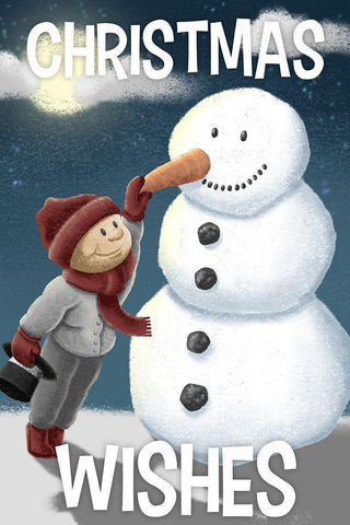 Christmas Wishes 1 Black Ornate Wood Framed Art Print with Double Matting by Prime, Marcus