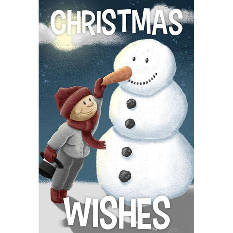 Christmas Wishes 1 White Modern Wood Framed Art Print by Prime, Marcus
