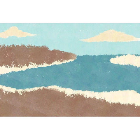 Beach Sights Black Modern Wood Framed Art Print with Double Matting by Prime, Marcus