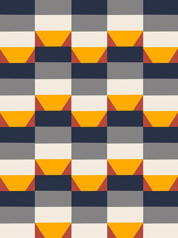 Shifting Patterns White Modern Wood Framed Art Print with Double Matting by Prime, Marcus