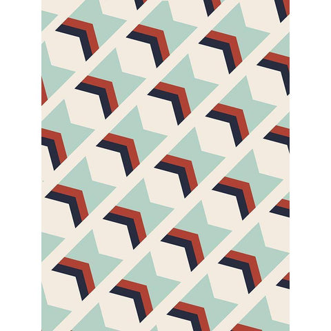 Hourglass Pattern White Modern Wood Framed Art Print by Prime, Marcus