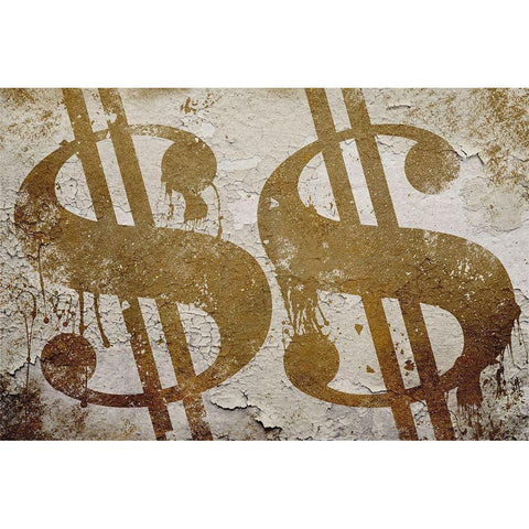 Dollar Signs White Modern Wood Framed Art Print by Prime, Marcus