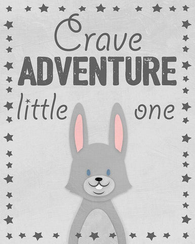 Adventure Bunny White Modern Wood Framed Art Print with Double Matting by Prime, Marcus