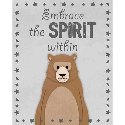 Bear Spirit Gold Ornate Wood Framed Art Print with Double Matting by Prime, Marcus