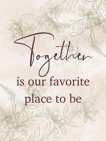 Together Place Black Ornate Wood Framed Art Print with Double Matting by Prime, Marcus