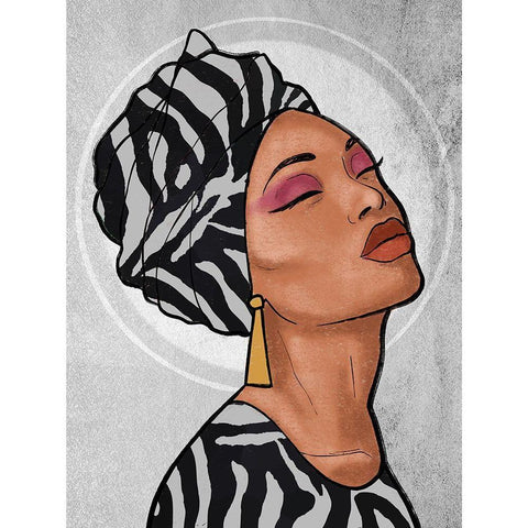 Safari Princess 2 Black Modern Wood Framed Art Print by Prime, Marcus