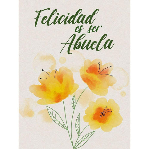 Felicidad Abuela White Modern Wood Framed Art Print by Prime, Marcus