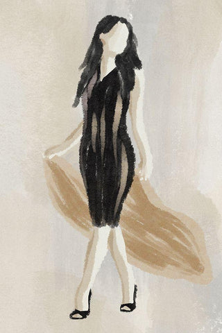 Expressed Fashion 1 Black Ornate Wood Framed Art Print with Double Matting by Prime, Marcus