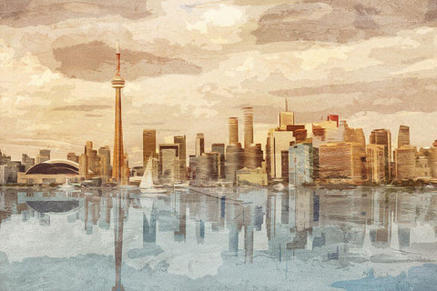 Views From The Six White Modern Wood Framed Art Print with Double Matting by Prime, Marcus