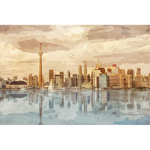 Views From The Six Gold Ornate Wood Framed Art Print with Double Matting by Prime, Marcus