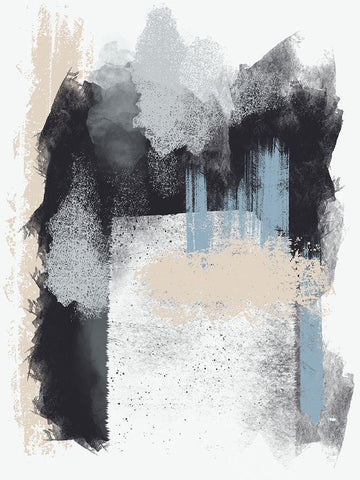 Innocent Brushstroke 1 Black Ornate Wood Framed Art Print with Double Matting by Prime, Marcus