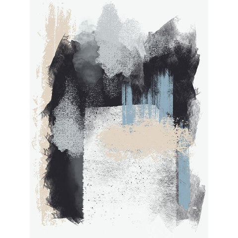 Innocent Brushstroke 1 Black Modern Wood Framed Art Print by Prime, Marcus