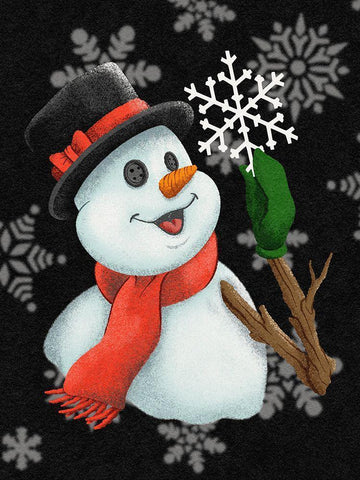 Magical Snowy Night White Modern Wood Framed Art Print with Double Matting by Prime, Marcus