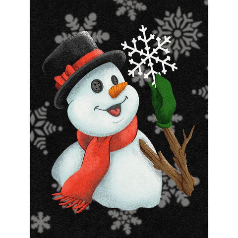 Magical Snowy Night White Modern Wood Framed Art Print by Prime, Marcus