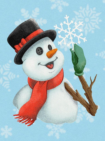 Magic Snowfall Black Ornate Wood Framed Art Print with Double Matting by Prime, Marcus